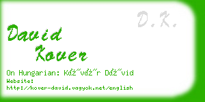 david kover business card